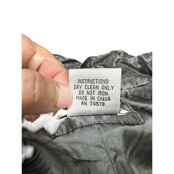 "CACHE" Silver Metallic Dress Coat VTG SZ M Belted 80's Girl's Night Out Club - Picture 11 of 16